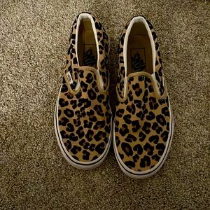 Cheetah print slip-on vans